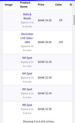 12/2 Carolyn Kiger Order