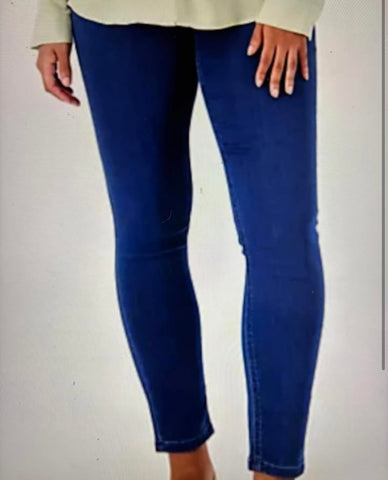 Denim & Co Silky Comfy Knit Jeggings Sz L