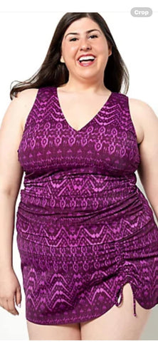 Amber noon by Dr Erum Ilyas deep wine Tankini - SIZE 12