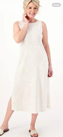 Denim & Co Naturals linen blend midi dress