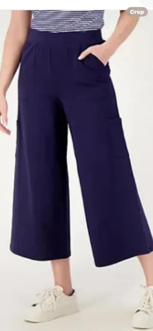 Isaac Mizrahi French cherry pants, navy - large
