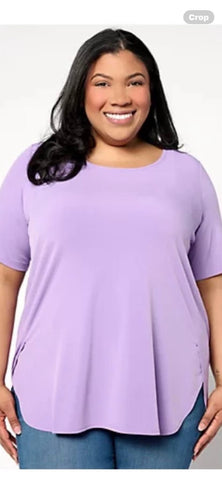 Susan Grever, modern essentials a line tunic lavender - 3X