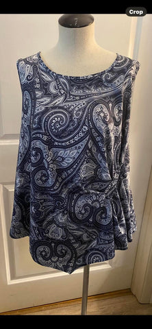 Cube Paisley top size 2X
