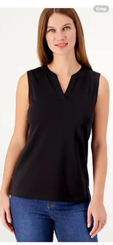 Isaac Mizrahi sleeveless Cotton top - large