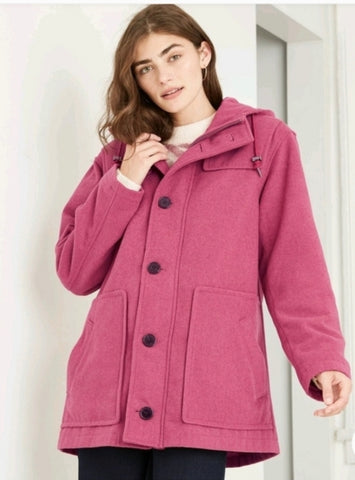 Rose Hooded Peacoat